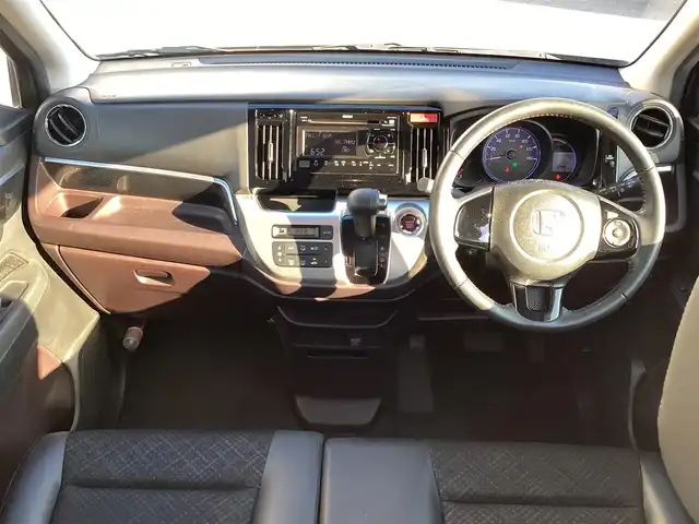 ホンダ Ｎ ＷＧＮ カスタム G Aパッケージ 岡山県 2015(平27)年 3.2万km ポリッシュドメタルメタリック スマートキー×2/プッシュスタート/ハーフレザーシート/純正CDオーディオ/ドラレコ/クルーズコントロール/CTBA