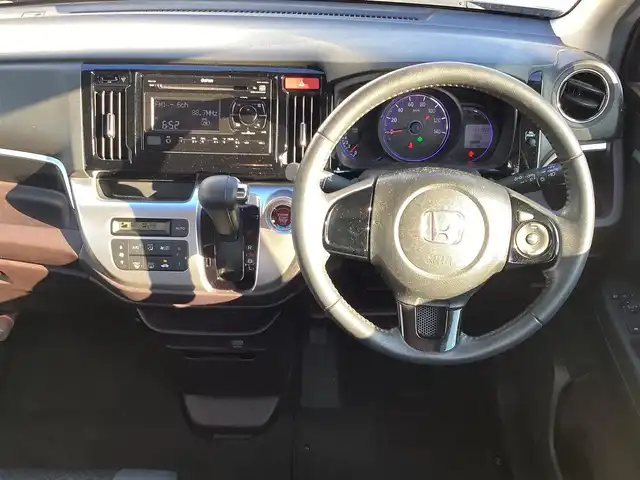 ホンダ Ｎ ＷＧＮ カスタム G Aパッケージ 岡山県 2015(平27)年 3.2万km ポリッシュドメタルメタリック スマートキー×2/プッシュスタート/ハーフレザーシート/純正CDオーディオ/ドラレコ/クルーズコントロール/CTBA