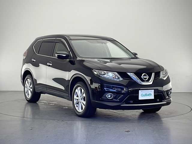 日産 エクストレイル 20X エマージェンシーブレーキ 長野県 2017(平29)年 6.4万km ダイヤモンドブラック 切り替え4WD/純正ナビ　MM336D-W/　（フルセグ/Bluetooth/CD/DVD/AUX)/バックカメラ/前方ドライブレコーダー/ETC/車線逸脱警報/衝突軽減ブレーキ/クリアランスソナー/アイドリングストップ/ECOモード/前席シートヒーター/ダウンヒルアシストコントロール/プッシュスタート/ウィンカーミラー/フロントフォグランプ/純正ドアバイザー/純正フロアマット/純正17インチアルミホイール/スマートキー