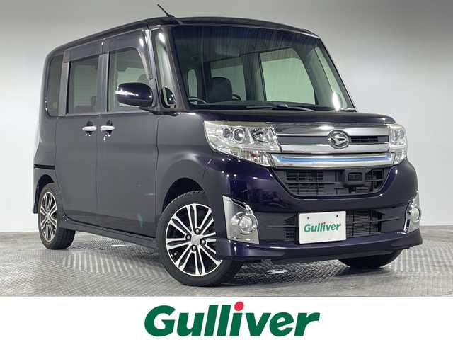 ダイハツ タント カスタム RS トップED SA 神奈川県 2014(平26)年 2.6万km ナイトシャドーパープルクリスタルM ターボ/社外7型SDナビゲーション【CN-R300WD】/フルセグ　CD　オートライト/iPod　USB　メモリーミュージック Bluetooth　ハンズフリー　HDMI　AM FM /バックカメラ/両側電動スライドドア【サンシェード】/スマートアシスト/エコアイドル/プッシュスタート/スマートキー/lEDヘッドライト/オートライト/フロントフォグ/純正16インチアルミホイール/純正サイド/リアスポイラー
