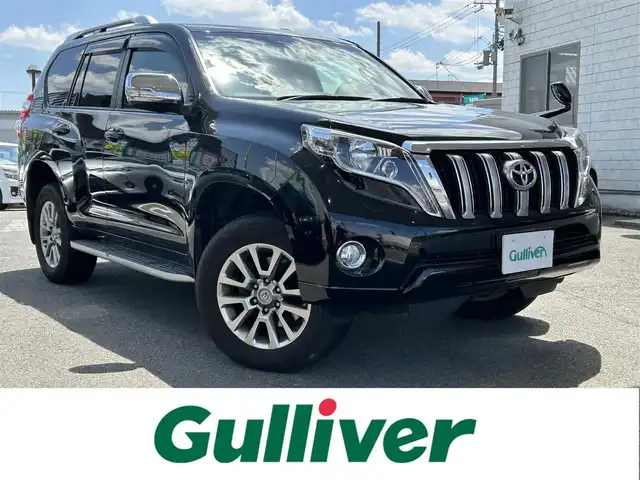 トヨタ ランドクルーザー プラド TX Lパッケージ・G－フロンティア 奈良県 2017(平29)年 14.5万km ブラック ワンオーナー　/茶革シート　/ルーフレール　/パワーシート　/シートヒーター　/純正ナビ　/バックカメラ　/フルセグＴＶ/クルーズコントロール　/ＴＣＳ　/前方ドライブレコーダー　/ＬＥＤオートライト　/純正１８インチＡＷ