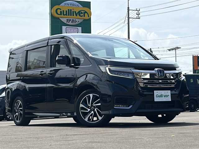 ホンダ ステップワゴン スパーダクールスピリット HセンシングBスタイル 山口県 2020(令2)年 5万km プレミアムスパークルブラックパール ・純正９インチナビ　/・バックカメラ　/・Bluetooth/・フルセグTV/・純正フリップダウンモニター　/・両側パワースライドドア　/・クルーズコントロール/・ハーフレザーシート　/・シートヒーター　/・純正１７インチアルミ　/・前後純正ドライブレコーダー　/・ビルトインＥＴＣ２．０　/・ＷＡＣ