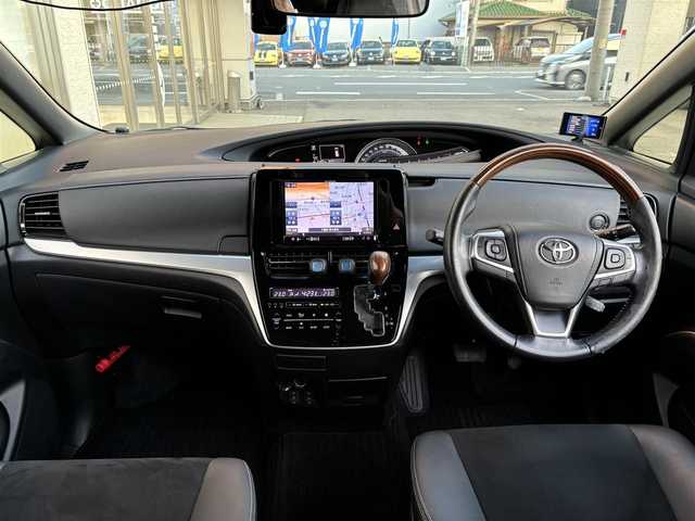 トヨタ エスティマ アエラス プレミアム G 大阪府 2017(平29)年 4.2万km ホワイトパールクリスタルシャイン 4WD/ワンオーナー/社外8型ナビ フルセグTV CD DVD BT/バックカメラ/両側パワースライドドア/パワーバックドア/衝突被害軽減ブレーキ/レーンアシスト/オートマチックハイビーム/LEDオートヘッドライト/ハーフレザーシート/前席シートヒーター/運転席パワーシート/ステアリングリモコン/スマートキー/ビルトインETC/ドラレコ/ウッドコンビステアリング/保証書 取説