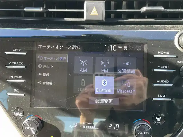 トヨタ カムリ G レザーパッケージ 新潟県 2020(令2)年 6.4万km プラチナホワイトパールマイカ ワンオーナー/モデリスタエアロ/メモリナビ/ワンセグテレビ/バックカメラ/ウィンカーミラー/クルーズコントロール/ドアバイザー/プッシュスタート/ETC2.0/運転助手席シートヒーター/運転助手席電動シート/Bluetooth/ブレーキホールド/電動パーキングブレーキ/走行モード/スペアキー1個