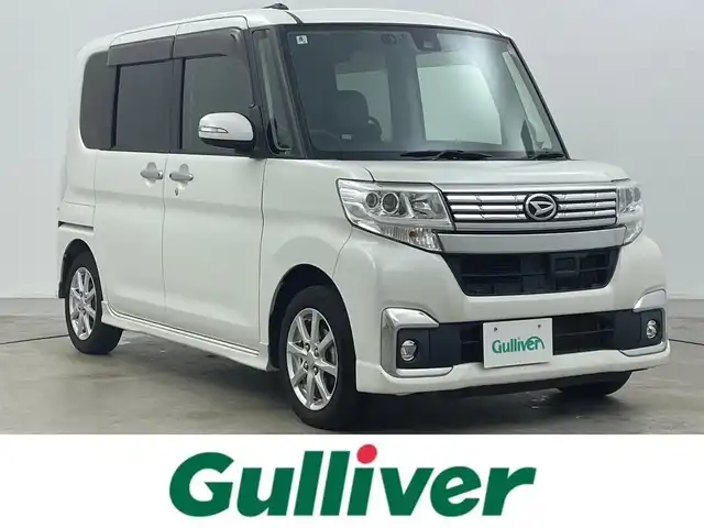 ダイハツ タント カスタム X SAⅡ 岡山県 2016(平28)年 4万km パールホワイトⅢ 8インチナビ（AVIC-RL99）/・FM/AM/Bluetooth/フルセグ/CD/DVD/バックカメラ/10.2インチフリップダウンモニター/両側パワースライドドア/ETC/スマートアシスト/・衝突軽減システム/オートライト/LEDヘッドライト/純正フロアマット/純正14インチアルミ/スマートキー2本/・プッシュスタート/ドアバイザー