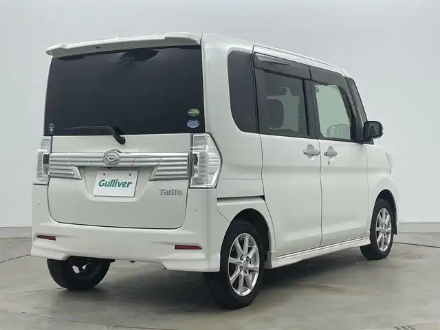 ダイハツ タント カスタム X SAⅡ 岡山県 2016(平28)年 4万km パールホワイトⅢ 8インチナビ（AVIC-RL99）/・FM/AM/Bluetooth/フルセグ/CD/DVD/バックカメラ/10.2インチフリップダウンモニター/両側パワースライドドア/ETC/スマートアシスト/・衝突軽減システム/オートライト/LEDヘッドライト/純正フロアマット/純正14インチアルミ/スマートキー2本/・プッシュスタート/ドアバイザー