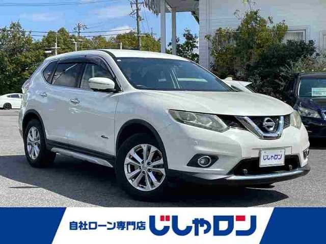 日産 エクストレイル ハイブリッド 20X エマージェンシーブレーキ 愛知県 2016(平28)年 10.6万km ブリリアントホワイトパール (株)IDOMが運営する【じしゃロン名古屋鳴海店店】の自社ローン専用車両になりますこちらは現金またはオートローンご利用時の価格です。自社ローンご希望の方は別途その旨お申付け下さい/プッシュスタート/ドライブレコーダー/シートヒーター/純正ナビ・フルセグTV/アラウンドビューモニター/パワーバックドア/ETC/ダウンヒルアシストコントロール/横滑り防止装置/LEDライト