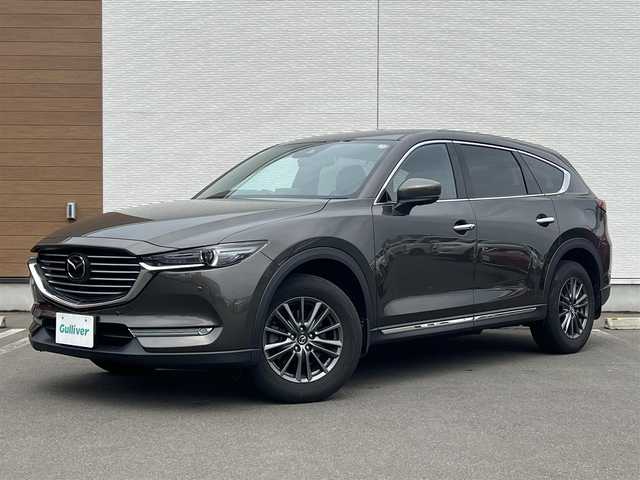 マツダ ＣＸ－８ 25S スマートエディション 秋田県 2020(令2)年 2.3万km チタニウムフラッシュマイカ 純正ナビ/衝突軽減システム/LEDヘッドライト/フルセグ/全方位カメラ/純正アルミ/スマートキー/アイドリングストップ/コーナーセンサー/プッシュスタート/レーンキープアシスト/クルーズコントロール/パーキングアシスト/MTモード付AT/オートマチックハイビーム/ステアリングスイッチ/電動リアゲート/ドライブレコーダー/オートライト/ダブルオートエアコン/パワーステアリング/パワーウィンドウ/横滑り防止/電動格納ウィンカーミラー/保証書/取扱説明書/記録簿
