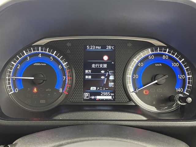日産 ルークス ハイウェイスター X 福岡県 2024(令6)年 0.3万km オーシャンブルーP 純正９型ナビ（フルセグＴＶ）　/全方位カメラ　/コーナーセンサー　/エマージェンシーブレーキ　/レーンキープ　/アイドリングストップ　/先行車発進お知らせ　/両側電動スライドドア　/純正１４インチＡＷ　/ＬＥＤライト