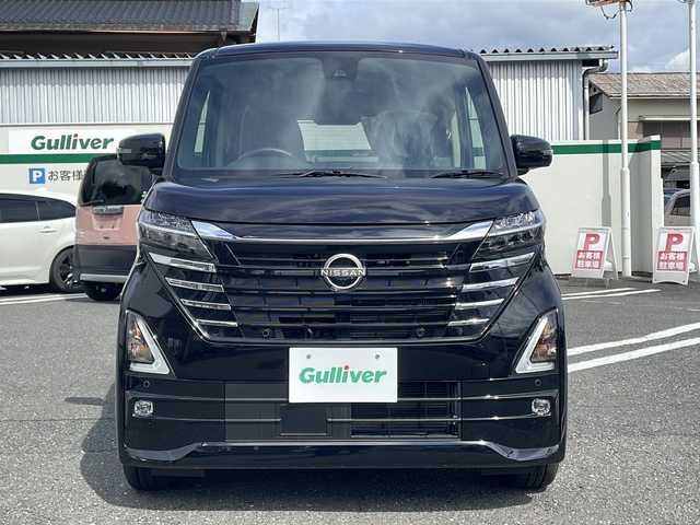日産 ルークス ハイウェイスター Gターボ 東京都 2025(令7)年 0.1万km ブラック ターボ車/アラウンドビューモニター/片側パワースライドドア/プッシュスタート/純正15インチAW