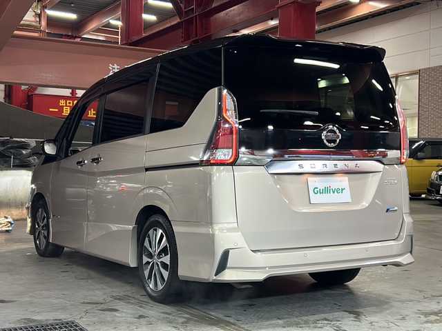 日産 セレナ ハイウェイスター G 静岡県 2016(平28)年 8.7万km カシミヤグレージュ 2トーン 純正SDナビ/・DVD/・CD/・Bluetooth/・AM/・FM/・フルセグTV/・USB/・iPod/主要装備/・レーダークルーズコントロール　/・純正ナビ　/・ドライブレコーダー　/・全方位カメラ　/・コーナーセンサー　/・デジタルインナーミラー　/・シートヒーター　/・両側パワースライドドア　/・パーキングアシスト　/・スマートキー　/・ＥＴＣ/・オートライト/・LEDライト/・エマージェンシーブレーキ/・レーンキープ/・オートホールド/・純正アルミホイール/・アイドリングストップ/・横滑り防止装置/・ステアリングリモコン/・プッシュスタート