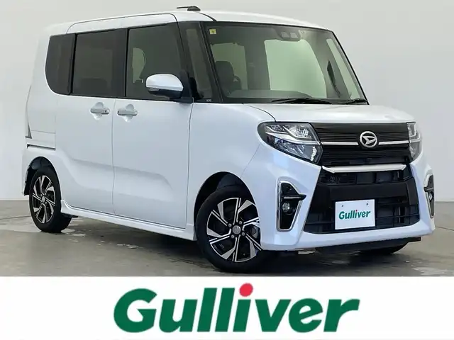 ダイハツ タント カスタム X セレクション 富山県 2020(令2)年 5.3万km シャイニングホワイトパール 純正ナビ（ＣＤ　ＤＶＤ　ｂｌｕｅｔｏｏｔｈ）　/フルセグTV/バックカメラ　/前後コーナーセンサー　/スマートアシスト（衝突軽減ブレーキ）　/前ドラレコ（DRN-H70N）　/両側パワースライドドア　/運転席ロングスライド/オートライト　/ＬＥＤヘッドライト　/フォグ/ハーフレザー調シート/前席シートヒーター/スマートキー/プッシュスタート/横滑防止装置/純正マット/保証書、取説/スペアキー