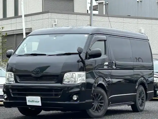 トヨタ ハイエース GL 宮城県 2013(平25)年 8.7万km ブラックマイカ /社外ナビ（DISC、SD、FM、AM、ワンセグ）//ベントルーバーバイザー　//社外フリップダウンモニター//デジタルバックミラー//ドライブレコーダー//片側パワースライドドア//エンジンスターター//ドアバイザー運転席・助手席//全席社外シートカバー//サマータイヤ//外付け社外スピーカー//アシストグリップ社外//ネックパッド