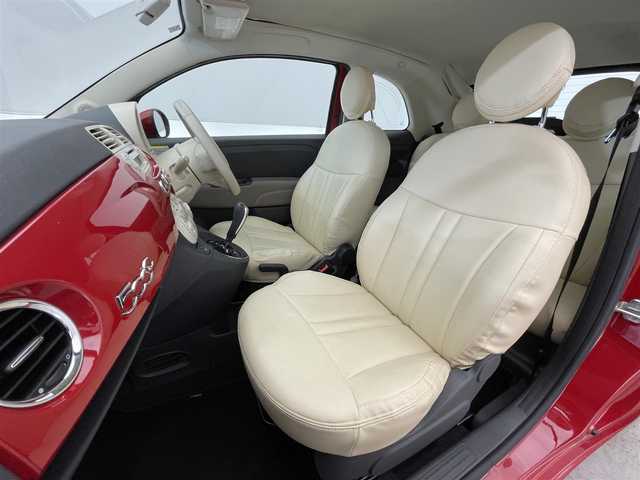 フィアット ５００Ｃ 1．2 ポップ 滋賀県 2015(平27)年 3.4万km 赤 禁煙車/純正オーディオ/（CD）/電動オープン/ETC/リアソナー/革巻きステアリング/ステアリングリモコン/レザー調シートカバー/純正フロアマット/純正アルミホイール/リモコンキー