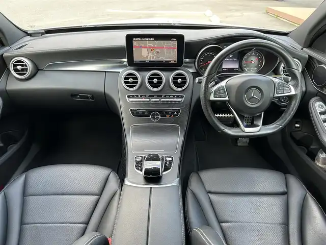 メルセデス・ベンツ Ｃ１８０ ワゴン スポーツ 岡山県 2015(平27)年 3.6万km イリジウムシルバー 純正8.4インチワイドディスプレイCOMANDシステムナビ/フルセグTV、CD、DVD、Bluetooth、AM、FM/バックカメラ/クルーズコントロール/パワーシート/前席シートヒーター/レーダーセーフティパッケージ/・BASプラス/・リアCPA/・PRE-SAFEブレーキ/・アクティブブラインドスポットアシスト/・アクティブレーンキーピングアシスト/アクティブパーキングアシスト/クラッシュセンサー/AMGスポークアルミホイール/パドルシフト/ヘッドアップディスプレイ