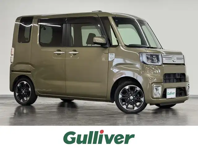 ダイハツ ウェイク G ターボ　レジャーエディション SA Ⅱ 三重県 2017(平29)年 6.6万km オフビートカーキM ガソリン・ターボ/FF/インパネCVT/純正 7インチナビ NSZP-W67D/（FM/AM/CD/DVD/TV/MSV/SD/Bluetooth/USB/iPod）/バックカメラ/両側パワースライドドア/ドライブレコーダー 前後/ETC/衝突回避支援システム　スマートアシストII/・衝突警報機能（対車両・対歩行者）/・衝突回避支援ブレーキ機能（対車両・対歩行者）/・車線逸脱警報機能/・誤発進誤後進抑制制御機能/・VDC（ビークルダイナミクスコントロール）/・TRC（トラクションコントロールシステム）/装備/・オートエアコン/・オートライト/・LED ヘッドランプ＋フロントフォグランプ/・ステアリングスイッチ/・電動格納ドアミラー/・純正15inAW/・保/取/・スマートキーx2/など