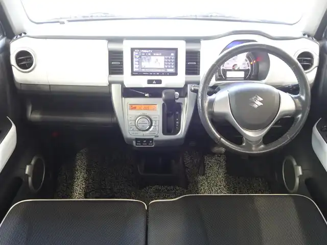 スズキ ハスラー X ターボ 静岡県 2014(平26)年 12.7万km スチールシルバーM ワンオーナー／禁煙車/4WD/ルーフレール/レーダーブレーキサポート/社外ストラーダSDナビ/　CD/DVD/BT/SD/フルセグTV/バックカメラ/ビルトインETC/前後KENWOODドライブレコーダー（DRV-MR740）/運転席シートヒーター／シートリフター/プッシュスタート/スマートキー/オートライト/純正フロアマット/純正ドアバイザー/取扱説明書/保証書