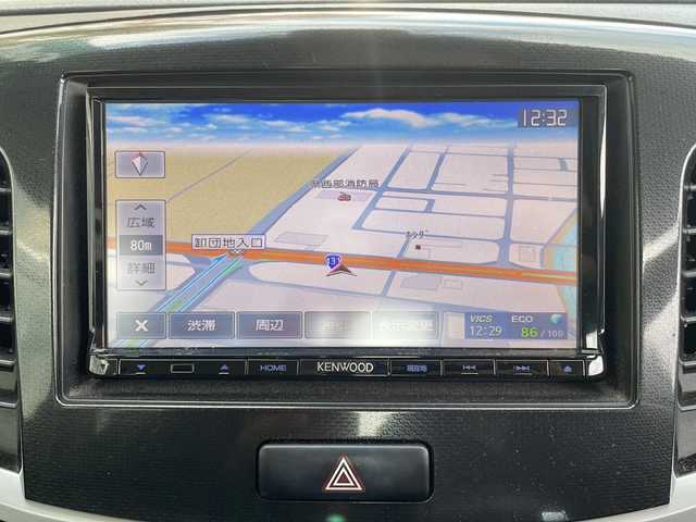 スズキ ワゴンＲ スティングレー X 鳥取県 2014(平26)年 4.9万km ブルーイッシュブラックパール3 レーダーブレーキサポート/KENWOOD彩速ナビ【MDV-L401】/・ワンセグ/CD/DVD/バックカメラ/スマートキー/プッシュスタート/オートエアコン/ETC/D席シートヒーター/社外AW/ABS/セキュリティアラーム/オートライト/キセノンライト/Wエアバック