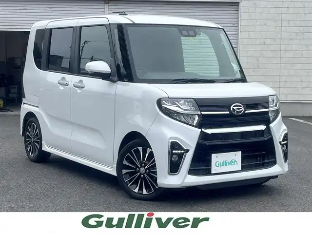 ダイハツ タント カスタム RS セレクション 島根県 2020(令2)年 6.8万km シャイニングホワイトパール 純正ナビ/ CD/DVD再生/SD/BT/フルセグTV/バックカメラ/両側パワースライドドア/ビルトインＥＴＣ/前方ドライブレコーダー/レーダークルーズコントロール/前席シートヒーター/ハーフレザーシート/スマートキー/衝突軽減ブレーキ/レーンアシスト/ＬＥＤヘッドライト/純正フロアマット