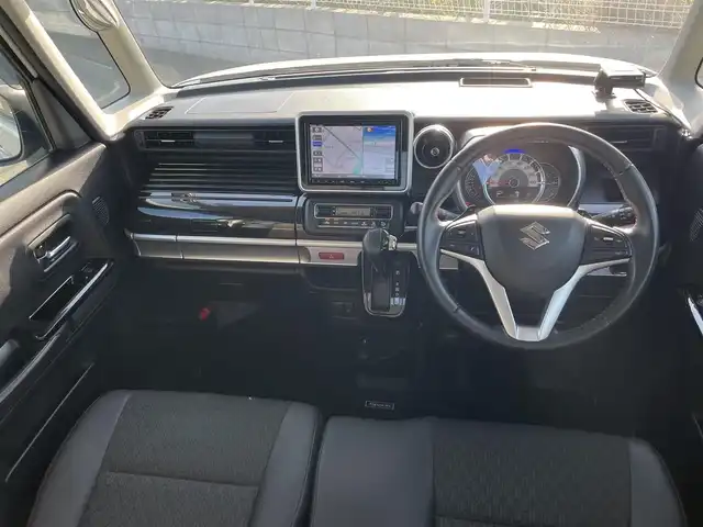 スズキ スペーシア カスタム HYBRID XS ターボ 大阪府 2018(平30)年 8.6万km ピュアホワイトP ”(株)IDOMが運営する【じしゃロン堺店】の自社ローン専用車両になります。/こちらは現金またはオートローンご利用時の価格です。自社ローンご希望の方は別途その旨お申付け下さい”