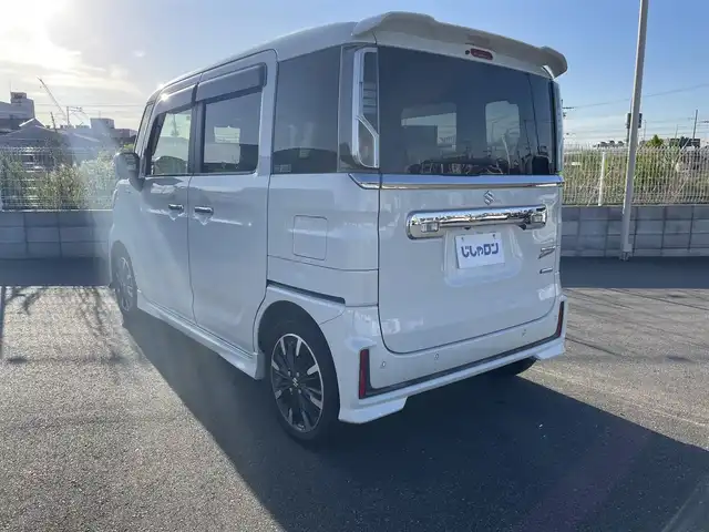 スズキ スペーシア カスタム HYBRID XS ターボ 大阪府 2018(平30)年 8.6万km ピュアホワイトP ”(株)IDOMが運営する【じしゃロン堺店】の自社ローン専用車両になります。/こちらは現金またはオートローンご利用時の価格です。自社ローンご希望の方は別途その旨お申付け下さい”