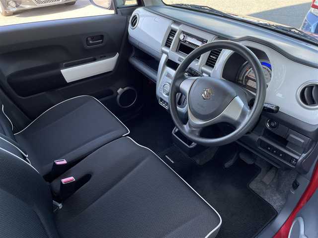 スズキ ハスラー G 島根県 2014(平26)年 6.2万km フェニックスレッドパール/ブルーイッシュブラックパール 登録時走行距離61810km/ワンオーナー/4WD/社外オーディオ/衝突被害軽減ブレーキ/横滑り防止装置/純正フロアマット/純正ドアバイザー/運転席シートヒーター/アイドリングストップ/社外15インチAW/スペアキー