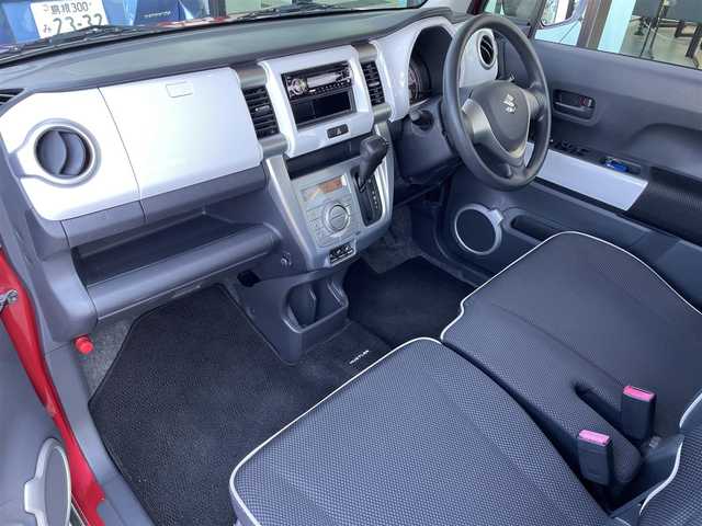 スズキ ハスラー G 島根県 2014(平26)年 6.2万km フェニックスレッドパール/ブルーイッシュブラックパール 登録時走行距離61810km/ワンオーナー/4WD/社外オーディオ/衝突被害軽減ブレーキ/横滑り防止装置/純正フロアマット/純正ドアバイザー/運転席シートヒーター/アイドリングストップ/社外15インチAW/スペアキー