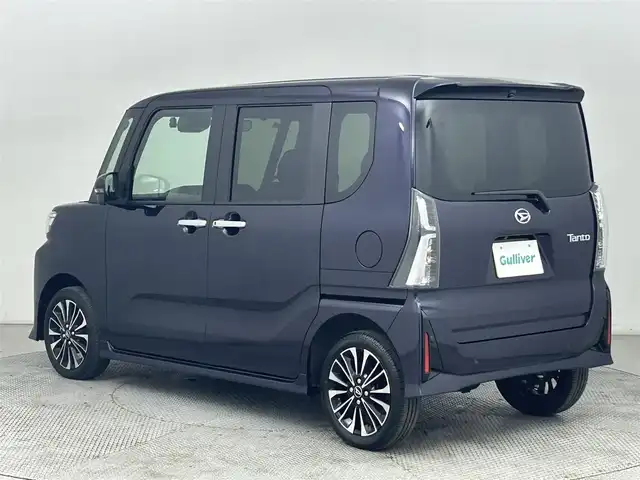 ダイハツ タント カスタム RS 道央・札幌 2025(令7)年 0.5万km クールバイオレットクリスタルシャイン ・4WD/・スマートアシスト/・衝突被害軽減ブレーキ/・レーンキープアシスト/・先行車発進告知/・標識認識システム/・コーナーセンサー/・純正メモリナビ/・フルセグ/BT/CD/DVD/・アラウンドビューモニター/・両側パワースライドドア/・シートヒーター/・アイドリングストップ/・オートブレーキホールド/・スマートキー/・プッシュスタート/・横滑り防止装置/・LEDヘッドライト/・電格ミラー