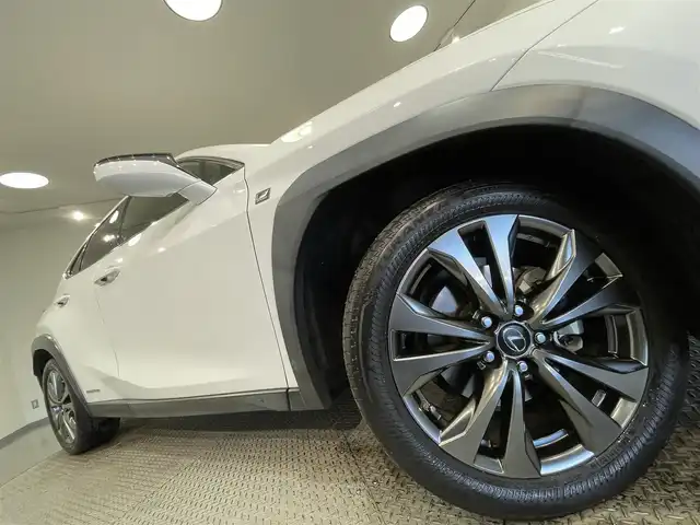 レクサス ＵＸ 250h Fスポーツ 愛知県 2021(令3)年 2.3万km ホワイトノーヴァガラスフレーク 純正１２．３インチナビ　/(Bluetooth/Miracast/FM/AM/SD/DISC/CarPlay/フルセグTV/AUX)/サンルーフ　/ブラインドスポットモニター　/赤革シート/三眼ＬＥＤヘッドライト/LEDフォグランプ/レクサスセーフティシステム　/　　-プリクラッシュセーフティ/　　-レーントレーニングアシスト/　　-オートマチックハイビーム　/　　-レーダークルーズコントロール/　　-ロードサインアシスト/　　-先行車発進告知機能/シートヒーター/シートベンチレーション　/ＥＴＣ２．０　/バックカメラ/ステアリングヒーター　/電動バックドア/クリアランスソナー/パワーシート（D席メモリ付）/ドライブレコーダー/パドルシフト/純正フロアマット