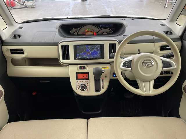 ダイハツ ムーヴ キャンバス G メイクアップ リミテッド　SAⅢ 兵庫県 2022(令4)年 2.2万km パールホワイトⅢ/ナチュラルベージュマイカメタリック 2トーン ・社外ナビ/CD/SD/TV/Bluetooth/・全方位カメラ/・運転席シートヒーター/・両側パワースライドドア/・スマートアシストIII/・衝突軽減ブレーキ/・誤発進抑制機能/・レーンキープアシスト/・オートマチックハイビーム/・ETC/・LEDヘッドランプ/・スマートキー/・アイドリングストップ/・電動格納ミラー/・フォグランプ