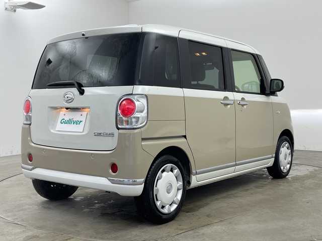 ダイハツ ムーヴ キャンバス G メイクアップ リミテッド　SAⅢ 兵庫県 2022(令4)年 2.2万km パールホワイトⅢ/ナチュラルベージュマイカメタリック 2トーン ・社外ナビ/CD/SD/TV/Bluetooth/・全方位カメラ/・運転席シートヒーター/・両側パワースライドドア/・スマートアシストIII/・衝突軽減ブレーキ/・誤発進抑制機能/・レーンキープアシスト/・オートマチックハイビーム/・ETC/・LEDヘッドランプ/・スマートキー/・アイドリングストップ/・電動格納ミラー/・フォグランプ