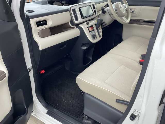 ダイハツ ムーヴ キャンバス G メイクアップ リミテッド　SAⅢ 兵庫県 2022(令4)年 2.2万km パールホワイトⅢ/ナチュラルベージュマイカメタリック 2トーン ・社外ナビ/CD/SD/TV/Bluetooth/・全方位カメラ/・運転席シートヒーター/・両側パワースライドドア/・スマートアシストIII/・衝突軽減ブレーキ/・誤発進抑制機能/・レーンキープアシスト/・オートマチックハイビーム/・ETC/・LEDヘッドランプ/・スマートキー/・アイドリングストップ/・電動格納ミラー/・フォグランプ