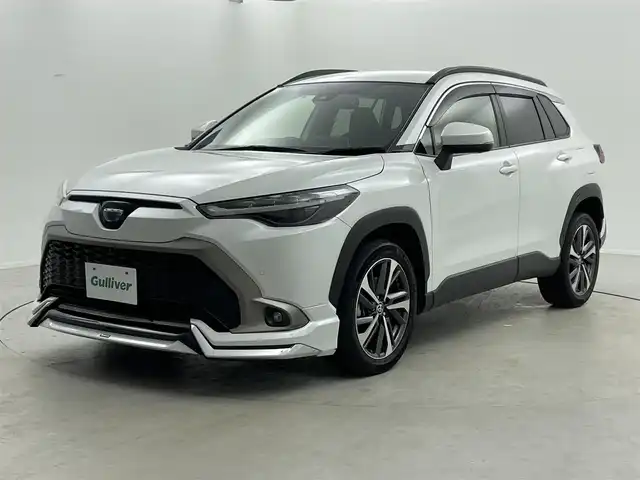 トヨタ カローラ クロス ハイブリッド Z 福井県 2022(令4)年 4.4万km プラチナホワイトパールマイカ 純正ディスプレイオーディオ/Bluetooth/全方位カメラ/衝突被害軽減ブレーキ/ドライブレコーダー前後/モデリスタエアロ/ブラインドスポットモニター/アダプティブクルーズコントロール/レーンキープアシスト/パワーバックドア/ETC/ハーフレザーシート/運転席パワーシート/前席シートヒーター/オートライト/オートハイビーム/LEDデイランプ/LEDシーケンシャルウインカー/LEDフォグランプ/イルミネーテッドエントリーシステム/純正18インチアルミホイール/純正フロアマット