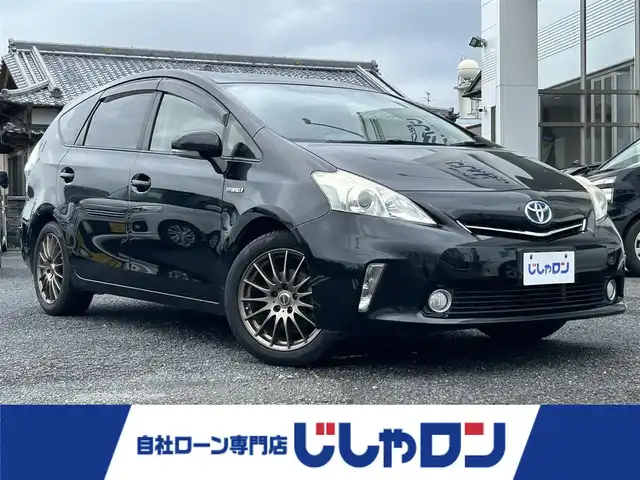 トヨタ プリウス α S Lセレクション 宮崎県 2012(平24)年 9.6万km ブラック /ナビ(NHZD-W62G)//TV/CD/DVD/Bluetooth//ビルトインETC//オートライト//純正フロアマット//純正ドアバイザー//社外アルミホイール//電格ウィンカーミラー//ヘッドライトレベライザー//プッシュスタート//ステアリングスイッチ