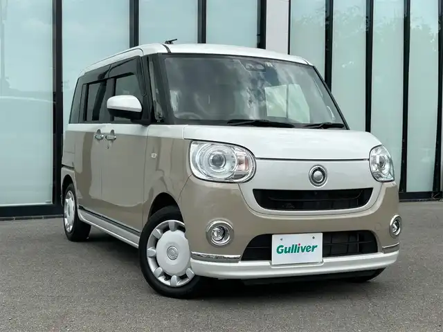 ダイハツ ムーヴ キャンバス G メイクアップ VS SAⅢ 大阪府 2022(令4)年 3万km パールホワイトⅢ/ナチュラルベージュマイカメタリック 2トーン 社外ナビ　/   フルセグTV/CD/DVD/Bluetooth　/全方位モニター　/スマートアシストIII　/リアコーナーセンサー /運転席シートヒーター　/両側パワースライドドア　/アイドリングストップ/オートマチックハイビーム　/プッシュスタート　/スマートキー　/ＥＴＣ　/ＬＥＤ