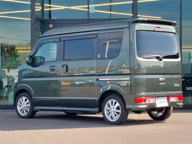 スズキ エブリィ ワゴン PZターボ スペシャル ハイルーフ 東京都 2023(令5)年 0.9万km クールカーキPM ターボ車・ハイルーフ/セーフティサポート/レーダーブレーキサポート/レーンキープアシスト/障害物センサー/アイドリングストップ/純正SDインチナビ（CN-HZ785W）/バックカメラ/前方ドライブレコーダー/ETC/両側パワースライドドア/電動サイドステップ/LEDヘッドライト/フォグ