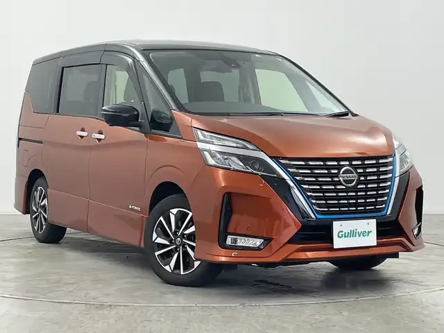 日産 セレナ e－パワー ハイウェイスター G 群馬県 2022(令4)年 3.1万km サンライズオレンジ/ダイヤモンドブラック プロパイロット　純正１０型ナビ　フルセグＴＶ　全周囲カメラ　デジタルインナーミラー　ハンズフリー両側電動スライドドア　シートヒーター　衝突被害軽減ブレーキ　ＢＳＭ　ＬＥＤ　前後ドラレコ　ＥＴＣ　禁煙車