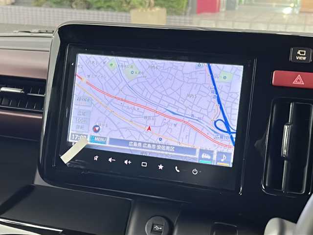 スズキ スペーシア カスタム HYBRID XS ターボ 広島県 2024(令6)年 0.1千km ピュアホワイトパール/ブラック2トーン 禁煙車/登録時7ｋｍ/フルタイム4ＷＤ/インタークーラーターボ/スズキセーフティサポート/・デュアルセンサーブレーキサポートII/・先行車発進お知らせ/・標識認識機能/・ヘッドアップディスプレイ/・誤発進抑制機能/・ハイビームアシスト/・アダプティブクルーズコントロール/・車線維持支援機能/・車線逸脱抑制/・車線逸脱警報/・ふらつき警報/コーナーセンサー/全方位モニター付９型メモリーナビ/・フルセグ/Bluetooｔｈ/ＵＳＢ/スマホ連携/スズキコネクト対応通信機装着車/両側パワースライドドア/革巻きステアリング/ステアリングスイッチ/パドルシフト/オートライト/LEDヘッドライト/フォグランプ/ハーフレザーシート/シートヒーター/アイドリングストップ/スマートキー/プッシュスタート/スペアキー/純正15インチアルミホイール