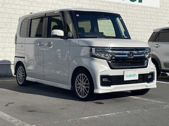 ホンダ Ｎ ＢＯＸ カスタム L ターボ 静岡県 2023(令5)年 2.5万km プラチナホワイトパール /ワンオーナー//純正ナビ/地デジTV//CD/DVD/Bluetooth//バックカメラ//ホンダセンシング//両側パワースライドドア//ハーフレザーシート//純正15インチAW//スマートキー//ETC//保証書//取説