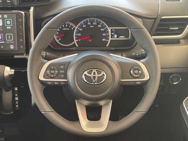 トヨタ ルーミー カスタムG－T 埼玉県 2025(令7)年 0.1千km ブラックマイカメタリック/パールホワイト2トーン スマートアシスト/純正9インチディスプレイオーディオ/　　BT/USB/HDMI/フルセグ/アップルカープレイ/全方位カメラ/両側電動スライドドア/レーダークルーズコントロール/LEDヘッドライト/シートヒーター/純正15インチアルミホイール/コーナーセンサー/ブレーキホールド/スマートキー×2/禁煙車