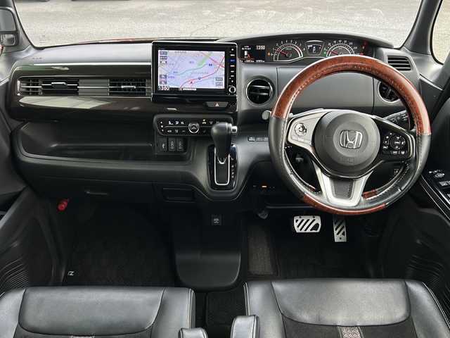 ホンダ Ｎ ＢＯＸ カスタム G EX ホンダセンシング 福岡県 2018(平30)年 10.8万km プレミアムベルベットパープル・パール ホンダセンシング/Gathers8型ナビ/（BT/フルセグ/AM/FM/SD/SDREC/DISC)/Bカメラ/両側パワースライドドア/レーダークルーズコントロール/LEDヘッドライト/オートライト/ハーフレザーシート/DN席シートヒーター/チップアップシート/純正15インチAW/アイドリングストップ/横滑り防止装置/後方コーナーセンサー/レーンキープアシスト/盗難防止装置/衝突被害軽減システム/前方ドライブレコーダー/スマートキー/ETC/保証書/取扱説明書