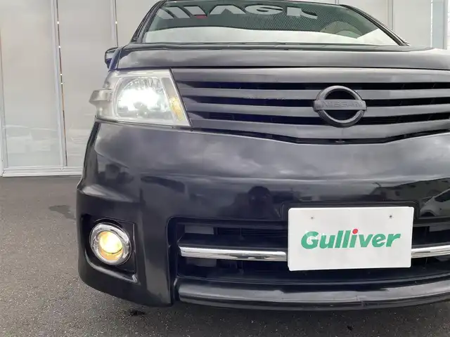 日産 セレナ ハイウェイスター 神奈川県 2007(平19)年 10.4万km スーパーブラック 純正ナビ　/後席モニター　/バックカメラ　/サイドカメラ　/両側パワースライドドア　/スマートキー　/オートエアコン　/オートライト　/ABS　/前方ドライブレコーダー　/社外アルミホイール　/パワーウィンドウ/パワーステアリング