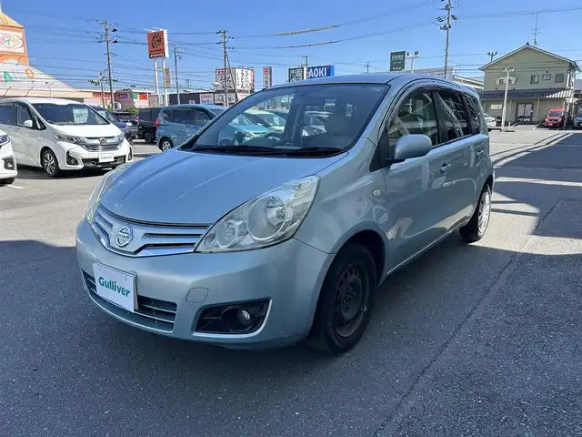 日産 ノート 15X 静岡県 2009(平21)年 18.3万km フロストグリーン 社外ナビ/CD/ワンセグ/電動格納ミラー/前方ドライブレコーダー/ドアバイザー/フォグランプ