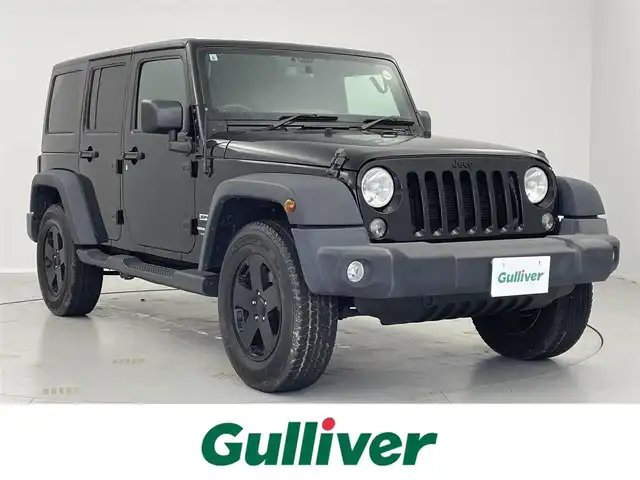 クライスラー・ジープ ジープ ラングラー アンリミテッド スポーツ 岡山県 2018(平30)年 6.4万km ブラック ＡＬＰＩＮＥ製ナビ（ＥＸ９Ｚ）/クルーズコントロール/フルセグ/Ｂｌｕｅｔｏｏｔｈ/ダウンヒルアシスト/純正マット/ＭＴモード付ＡＴ/ＥＴＣ/バックカメラ/純正ＡＷ/社外LEDバルブ/トランクマット/ESC