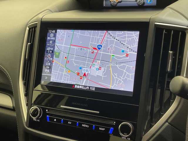 スバル フォレスター ハイブリッド アドバンス 愛媛県 2020(令2)年 7.2万km ダークブルーパール 4WD 純正8インチナビ Bluetooth フルセグ バックカメラデジタルインナーミラー 電動リアゲート 衝突被害軽減ブレーキ アダプティブクルーズコントロール レーンアシスト シートヒーター ステアリングヒーター ETC ドライブレコーダー パドルシフト 禁煙車