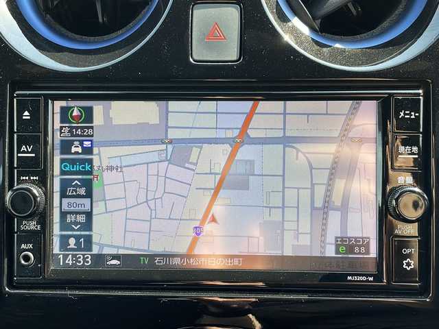 日産 ノート e－パワーオーテック 石川県 2020(令2)年 2.1万km オーロラフレアブルーパール 純正ナビ　（MJ320D-M)/【AM/FM/CD/DVD/フルセグ/BluetoothAudio/SD】　バックカメラ　/前後ドラレコ（DH5-D)/ＥＴＣ２．０　/ＬＥＤヘッドライト　/前後コーナーセンサー　/衝突軽減装置/純正フロアマット　/純正ＡＵＴＥＣＨアルミホイール　　/スマートキー