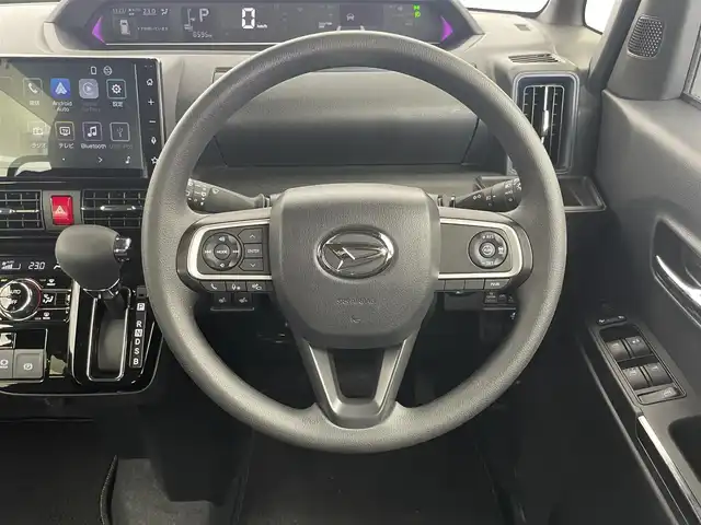 ダイハツ タント カスタム X 埼玉県 2023(令5)年 0.9万km ブラックマイカメタリック/シャイニングホワイトパール 純正9インチスマホ連携ディスプレイオーディオ/ フルセグTV Bluetooth 外部接続端子：USB/HDMI/スマートクルーズパック/レーンキープコントロール/アダプティブクルーズコントロール/スマートアシスト/衝突回避支援ブレーキ機能/衝突警報機能/ブレーキ制御付誤発進抑制機能（前後）/車線逸脱抑制制御機能/車線逸脱警報機能/路側逸脱警報機能/ふらつき警報/ドライブアシストイルミネーション/スマートパノラマパーキングパック/スマートパノラマパーキングアシスト/ステアリングスイッチ（パノラマモニター及び駐車支援用）/ヒーテッドドアミラー/両側パワースライドドア/ビルトインETC2.0/オールシーズンタイヤ（Vector 4Seasons）/純正14インチAW