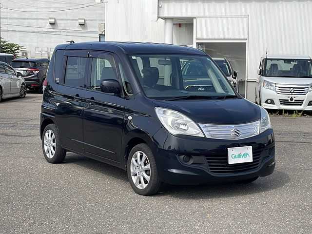 スズキ ソリオ G4 新潟県 2013(平25)年 7.8万km ブルーイッシュブラックパール3 4WD/CD/AUX/USB/バックカメラ/片側パワースライドドア/ステアリングスイッチ/運転席シートヒーター /スマートキー/プッシュスタート/純正15インチアルミホイール/社外15インチAW冬タイヤ車載