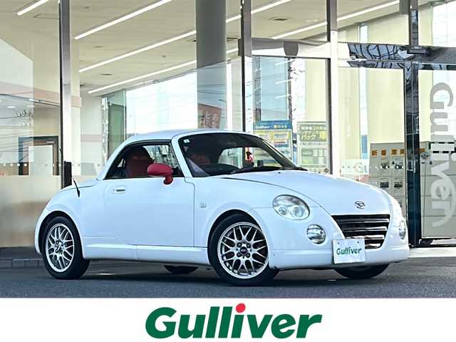 ダイハツ コペン ULTIMATE EDITION 福島県 2007(平19)年 4.5万km パール 登録時走行距離　44828キロ/BBSアルミホイール/車高調/momoステアリング/社外ナビ/シートヒーター/ETC/CellStar/（VA-310E）/純正フロアマット