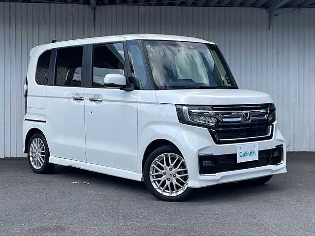 ホンダ Ｎ ＢＯＸ カスタム L ターボ 長野県 2021(令3)年 3.9万km プラチナホワイトパール ホンダセンシング /ギャザーズナビTV/バックカメラ/ETC/両側パワースライドドア/ハーフレザーシート/シートヒーター /LEDヘッドライト/プッシュスタート/スペアキー